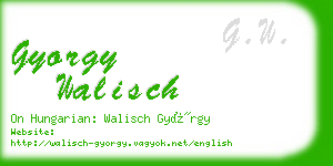 gyorgy walisch business card